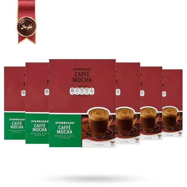 6 بسته قهوه فوری استارباکس starbucks مدل کافه موکا caffe mocha پک 10 ساشه ای (اورجینال) — تصویر ۲