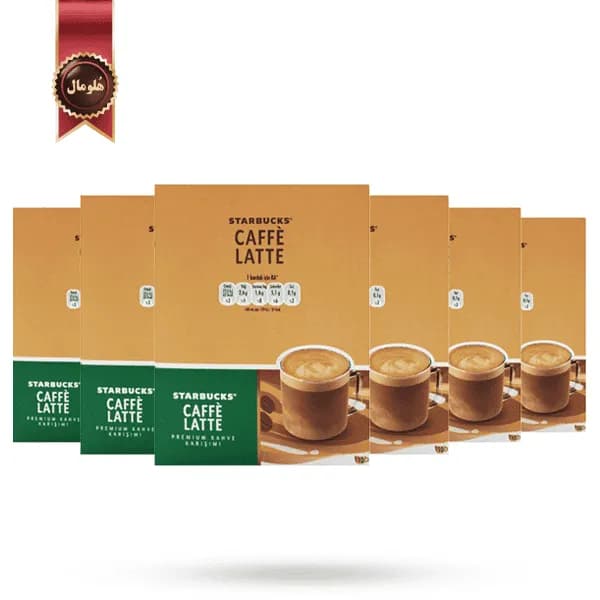 6 بسته قهوه فوری استارباکس starbucks مدل کافه لاته caffe latte پک 10 ساشه ای (اورجینال) — تصویر ۲