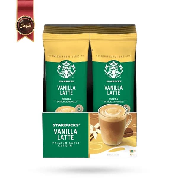 6 بسته قهوه فوری استارباکس starbucks مدل وانیل لاته vanilla latte پک 10 ساشه ای (اورجینال) — تصویر ۴