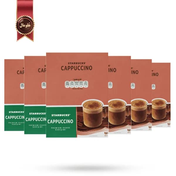 6 بسته قهوه فوری استارباکس starbucks مدل کاپوچینو cappuccino پک 10 ساشه ای (اورجینال) — تصویر ۳