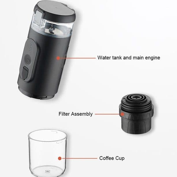 اسپرسو ساز پرتابل مینی مدل Mini Espresso CF-1801BGC **گارانتی اصالت و سلامت فیزیکی یا 18ماهه می سرویس** — تصویر ۱۲