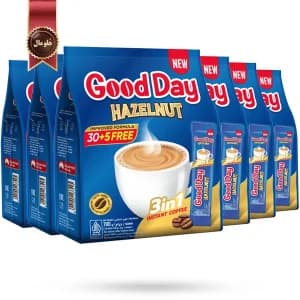 6 بسته کافی میکس گوددی good day مدل فندق hazelnut پک 35 ساشه ای (اورجینال)