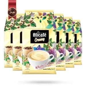 6 بسته کافی میکس علی کافه Alicafe مدل کرمی وایت کافی Creamy White Coffee پک 10 ساشه ای (اورجینال) — تصویر ۲