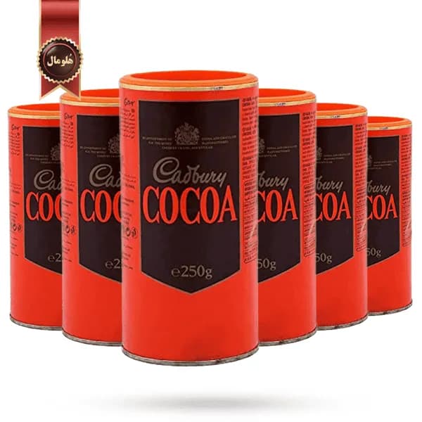 6 عدد پودر کاکائو کدبری Cadbury cocoa powder وزن 250 گرم (اورجینال) — تصویر ۲