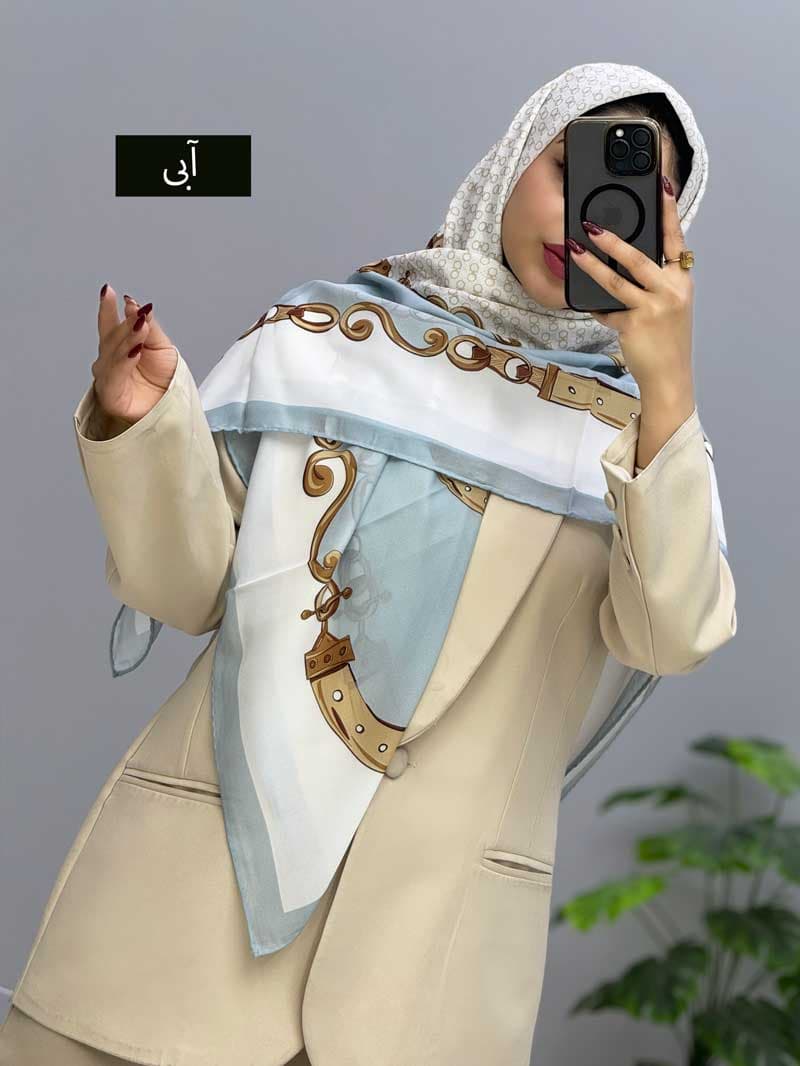 روسری حریر نیکام کد 1020151 — تصویر ۶