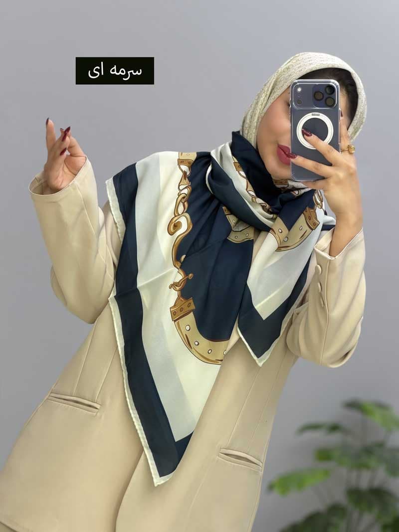 روسری حریر نیکام کد 1020151 — تصویر ۳
