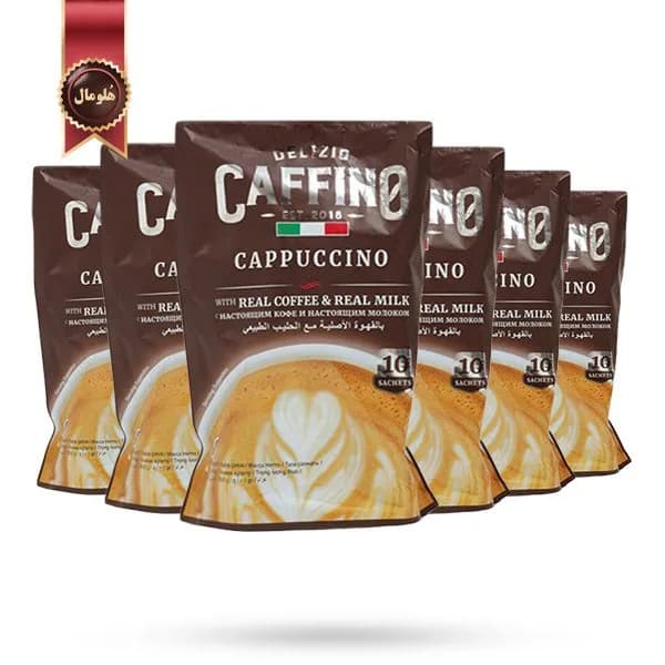 6 بسته کاپوچینو دلزیو کافینو Delizio Caffino مدل کلاسیک Classic پک 10 ساشه ای (اورجینال) — تصویر ۲