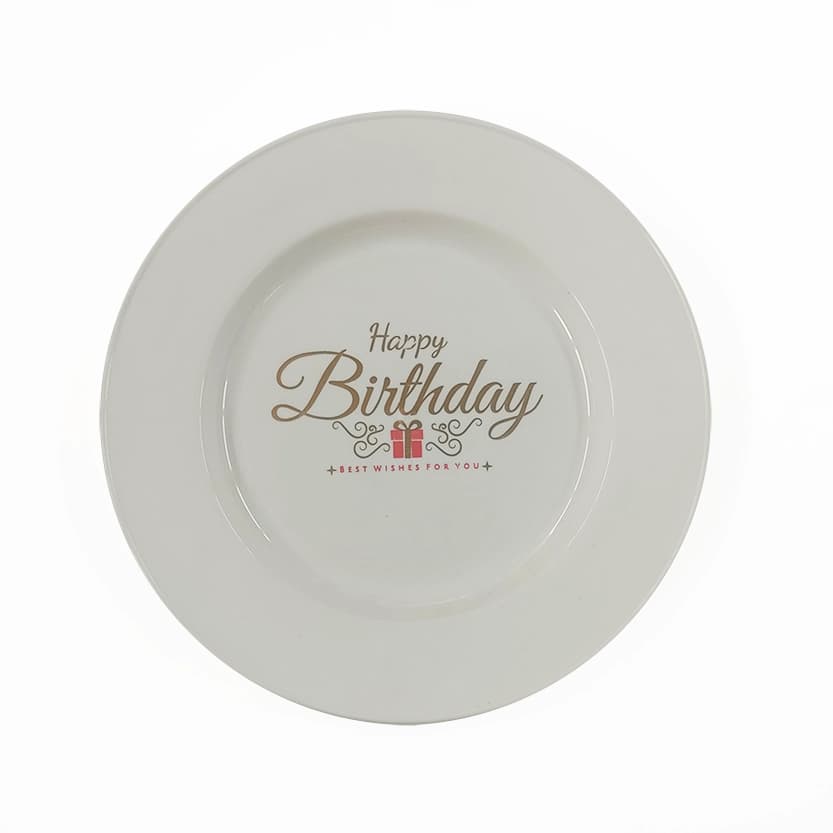 بشقاب یکبار مصرف میوه خوری آیدا طرح HBD (6عددی) — تصویر ۳
