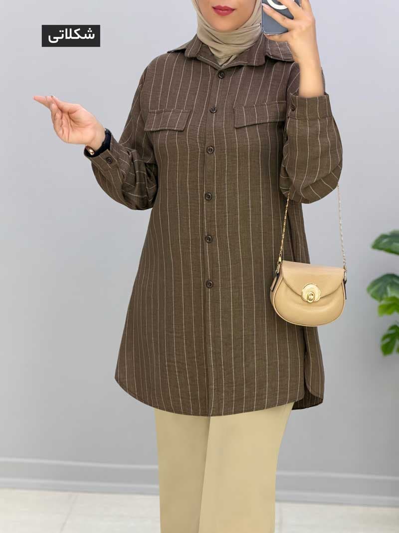 مانتو سایز بزرگ شانتون مودا کد 9571165 — تصویر ۱۰