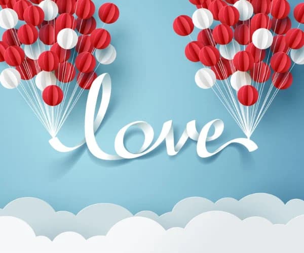 پوستر دیواری عاشقانه قلبی با نوشته Love — تصویر ۶