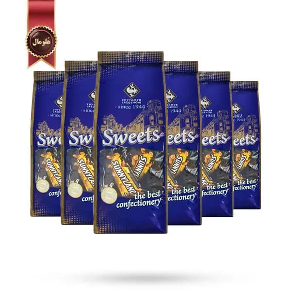 6 بسته شکلات سوییتز ژیتومیر Zhytomyr Sweets مدل سانی لند Sunny Land یک کیلویی (اورجینال) — تصویر ۲