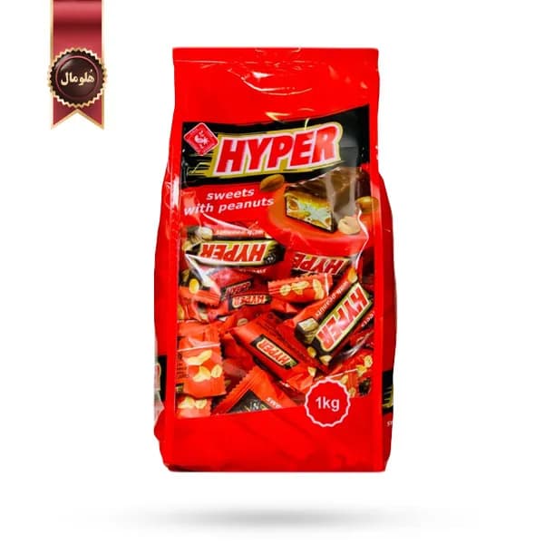 شکلات‌ هایپر ژیتومیر Zhytomyr Hyper مدل بادام زمینی with peanuts یک کیلویی (اورجینال) — تصویر ۲