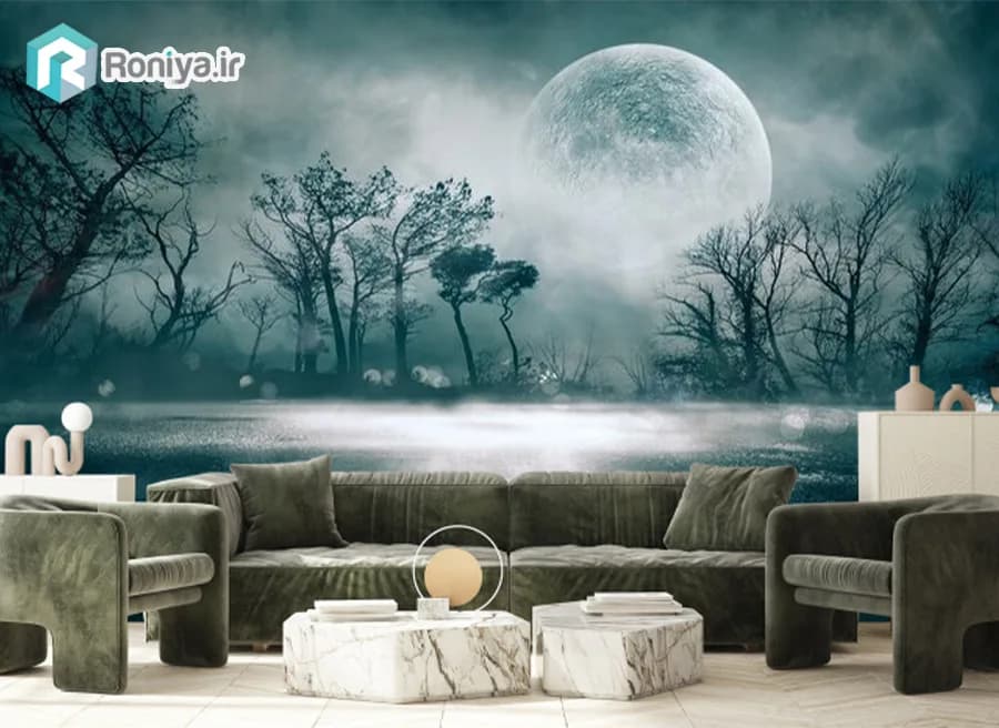 پوستر دیواری ترسناک – طرح مه در شب — تصویر ۴