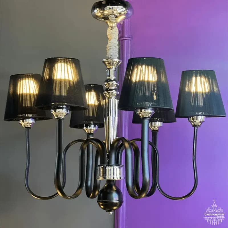 لوستر مشکی مدرن کد H1056 — تصویر ۲
