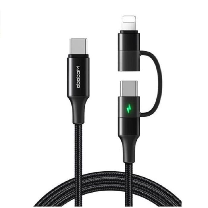 کابل تبدیل USB-C به لایتنینگ/USB-C مک دودو مدل CA-7120 طول 1.2 متر — تصویر ۴