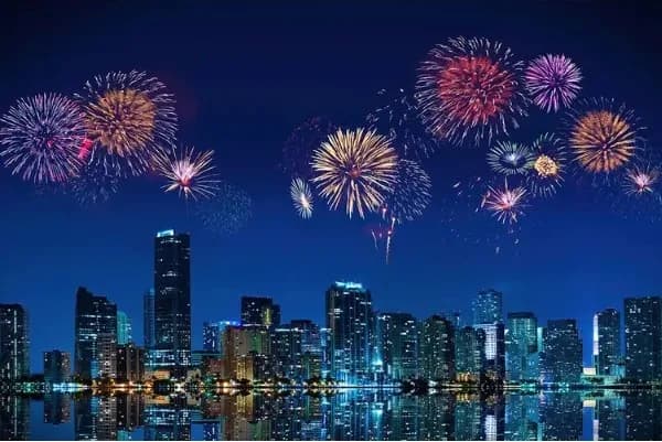 پوستر دیواری طرح آتیش بازی در شب — تصویر ۴