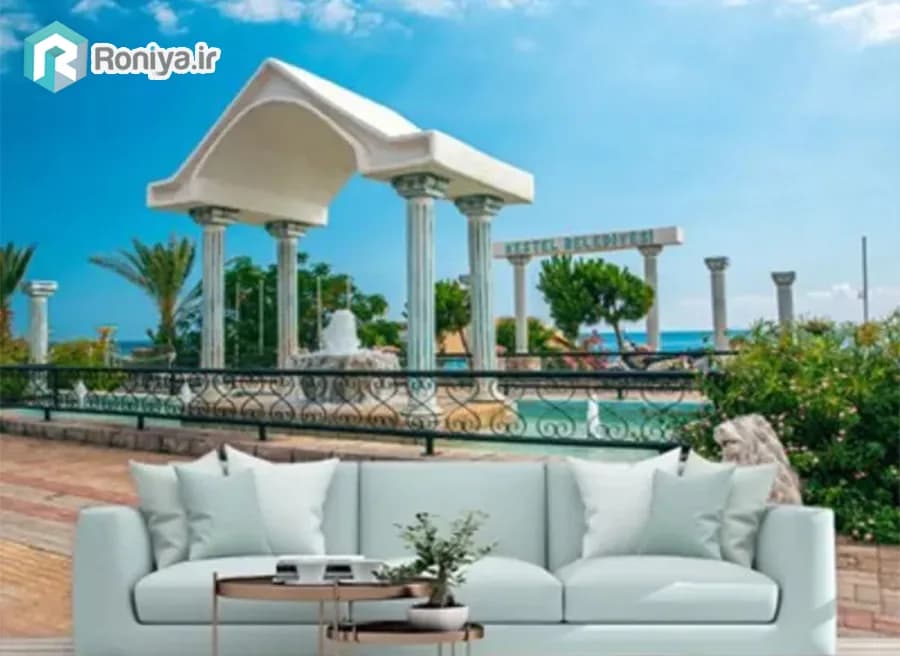 پوستر دیواری سه بعدی طرح ساحل آنتالیا