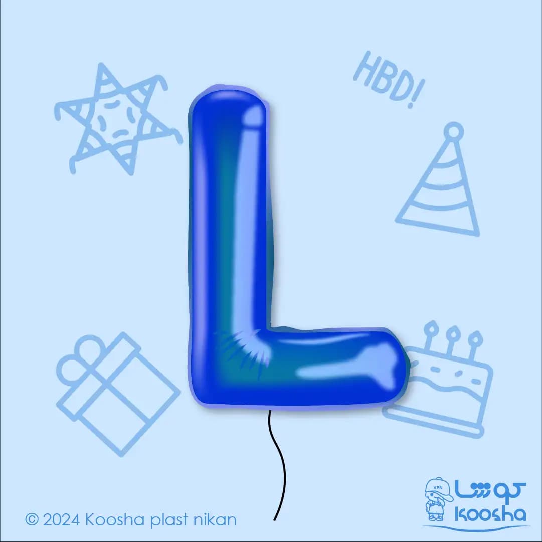 بادکنک فویلی حرف L