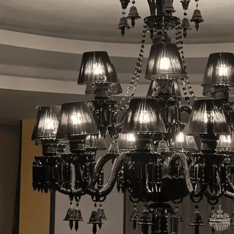 لوستر باکارا مشکی کد H1133 — تصویر ۲