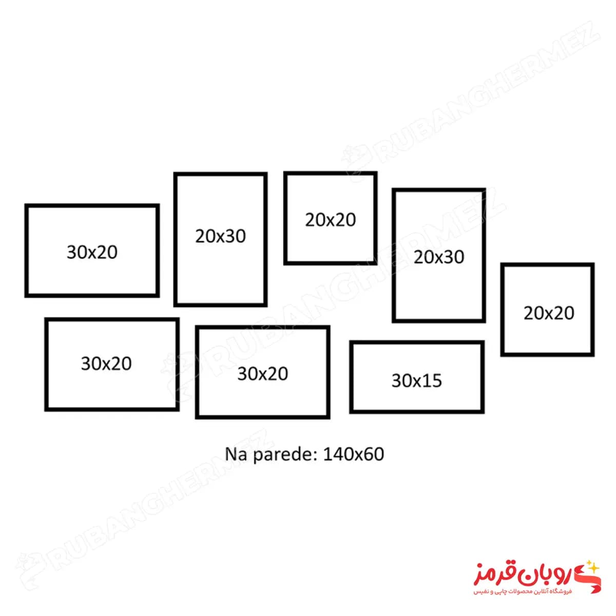 قاب عکس چند تکه دکوراتیو 8 عددی کد 415 — تصویر ۶