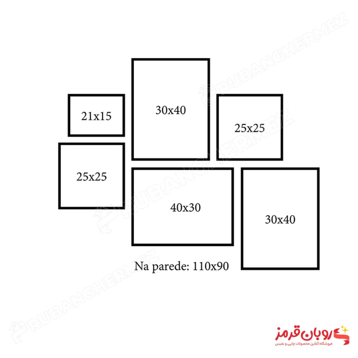 قاب عکس چند تکه دکوراتیو 6 عددی کد 407 — تصویر ۶