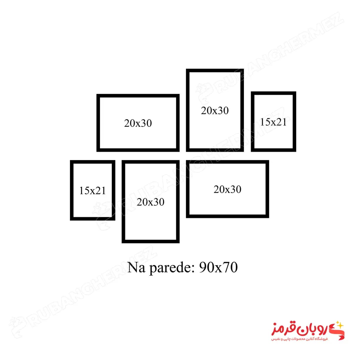 قاب عکس چند تکه دکوراتیو 6 عددی کد 403 — تصویر ۲