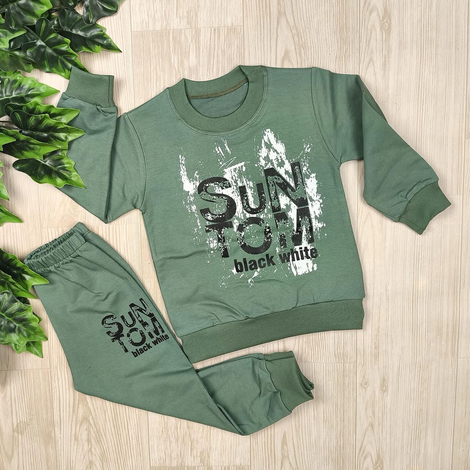 بلوز شلوار بچگانه پسرانه طرح sun سایز 40 و 45 | سدری