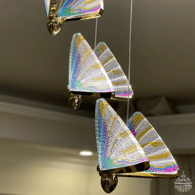 لوستر مدرن آویز پروانه کد M1063