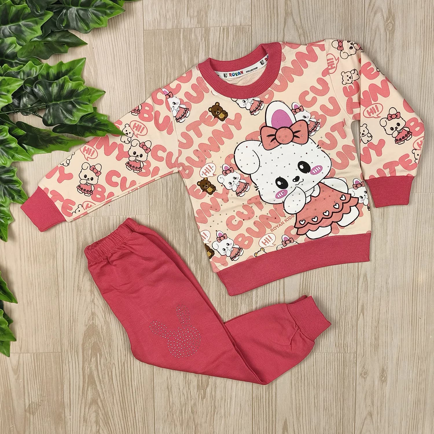 بلوز شلوار بچگانه دخترانه طرح bunny سایز 35 تا 50 | گلبهی