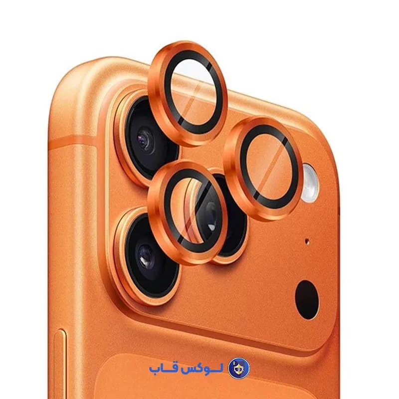 محافظ لنز نارنجی موبایل آیفون 17 پرو