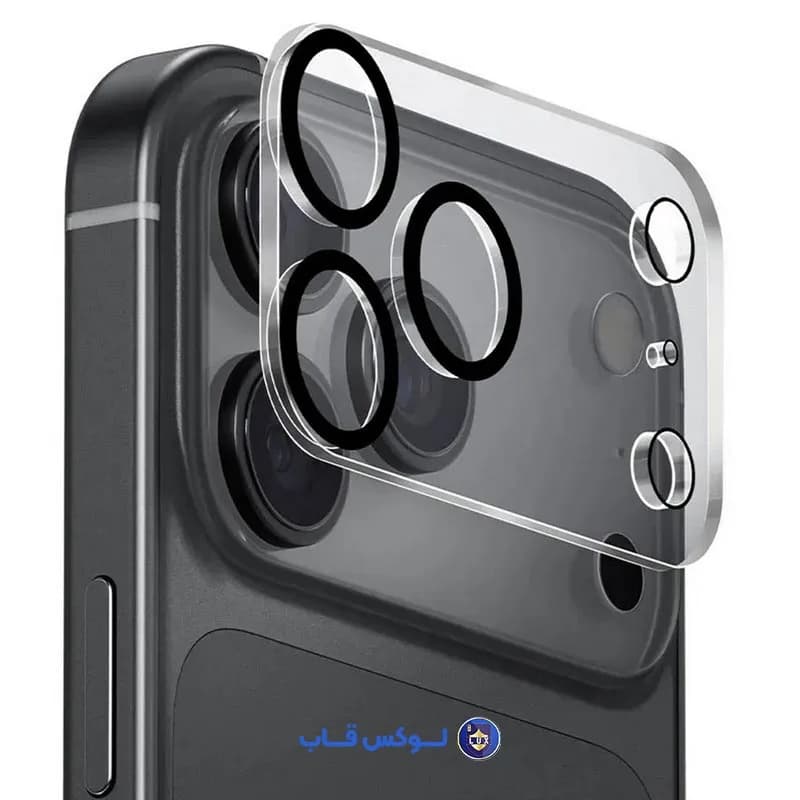 محافظ کامل لنز موبایل آیفون 17 پرومکس شفاف — تصویر ۳