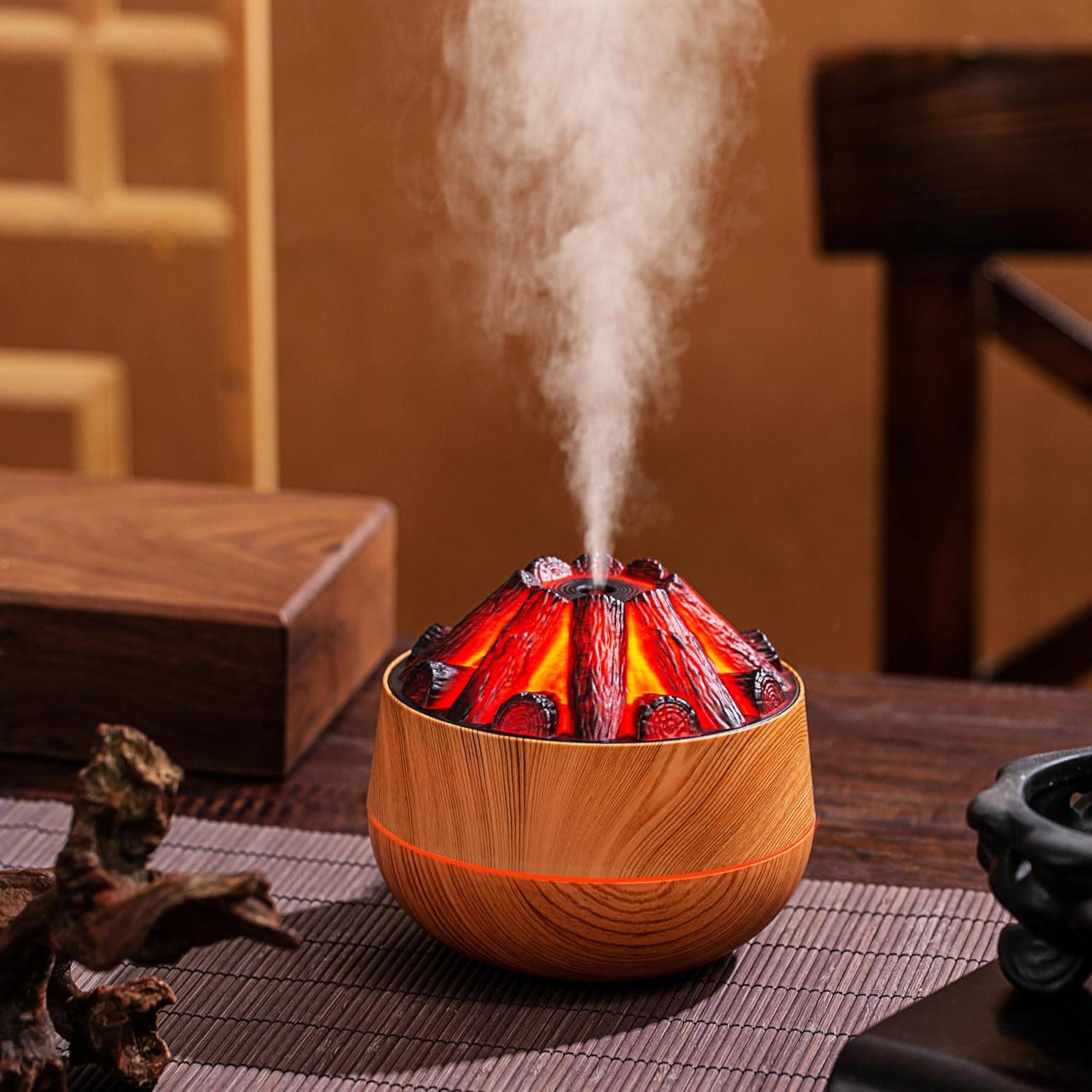 دستگاه بخور سرد و رطوبت ساز آتشفشانی LED مدل Volcano Diffuser — تصویر ۶