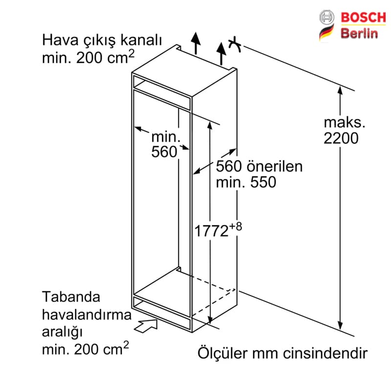 یخچال فریزر توکار KIS87AFE0N — تصویر ۱۲