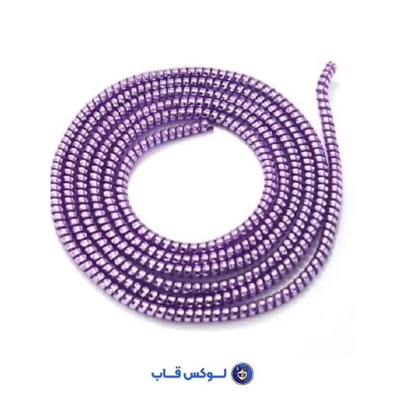 محافظ کابل شارژ مدل فنری رنگ بنفش — تصویر ۲