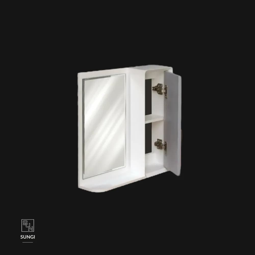 ست کابینت و روشویی بی اس سی مدل پخی سفید طوسی کد 250 — تصویر ۵