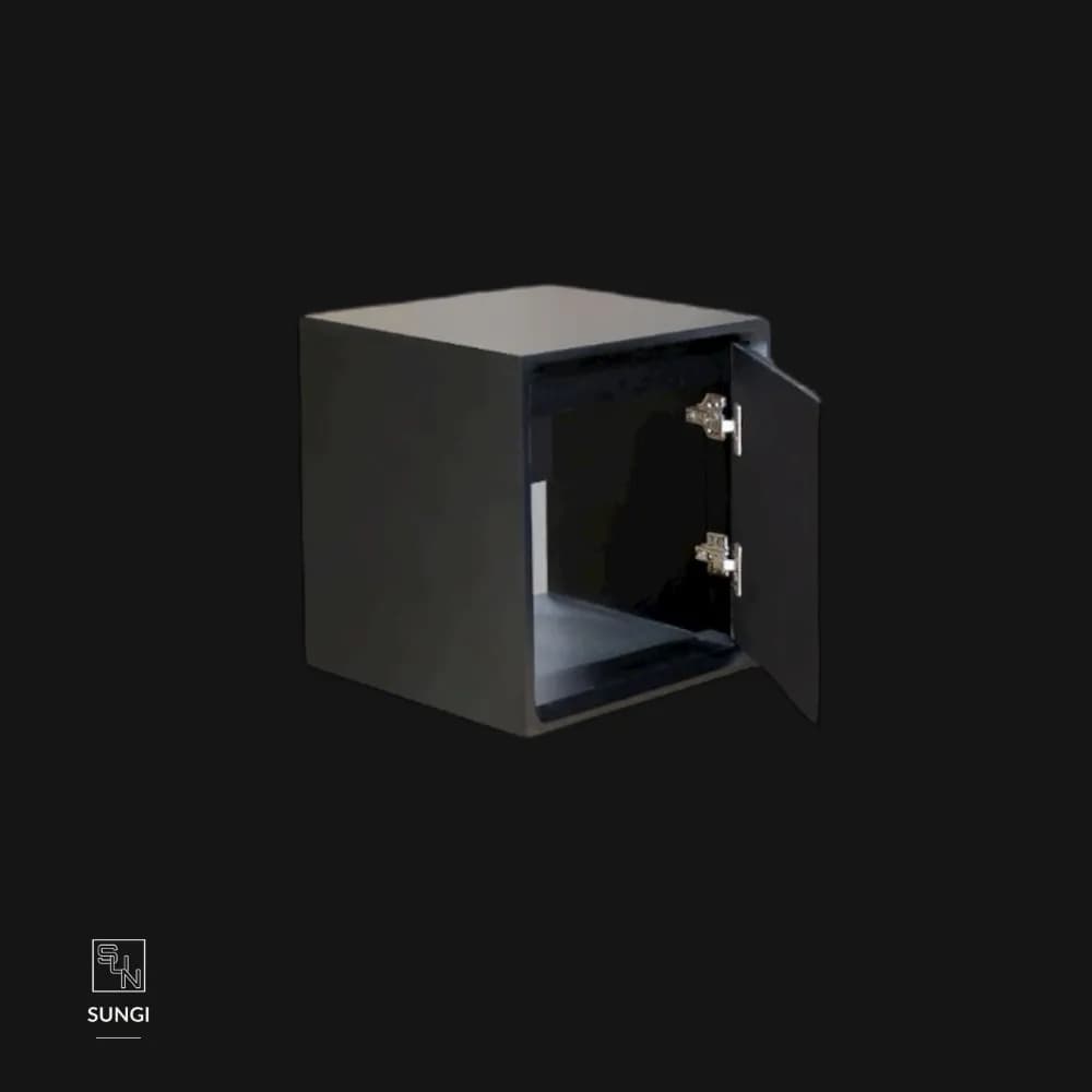 ست کابینت و روشویی بی اس سی مدل پخی مشکی کد 250 — تصویر ۴