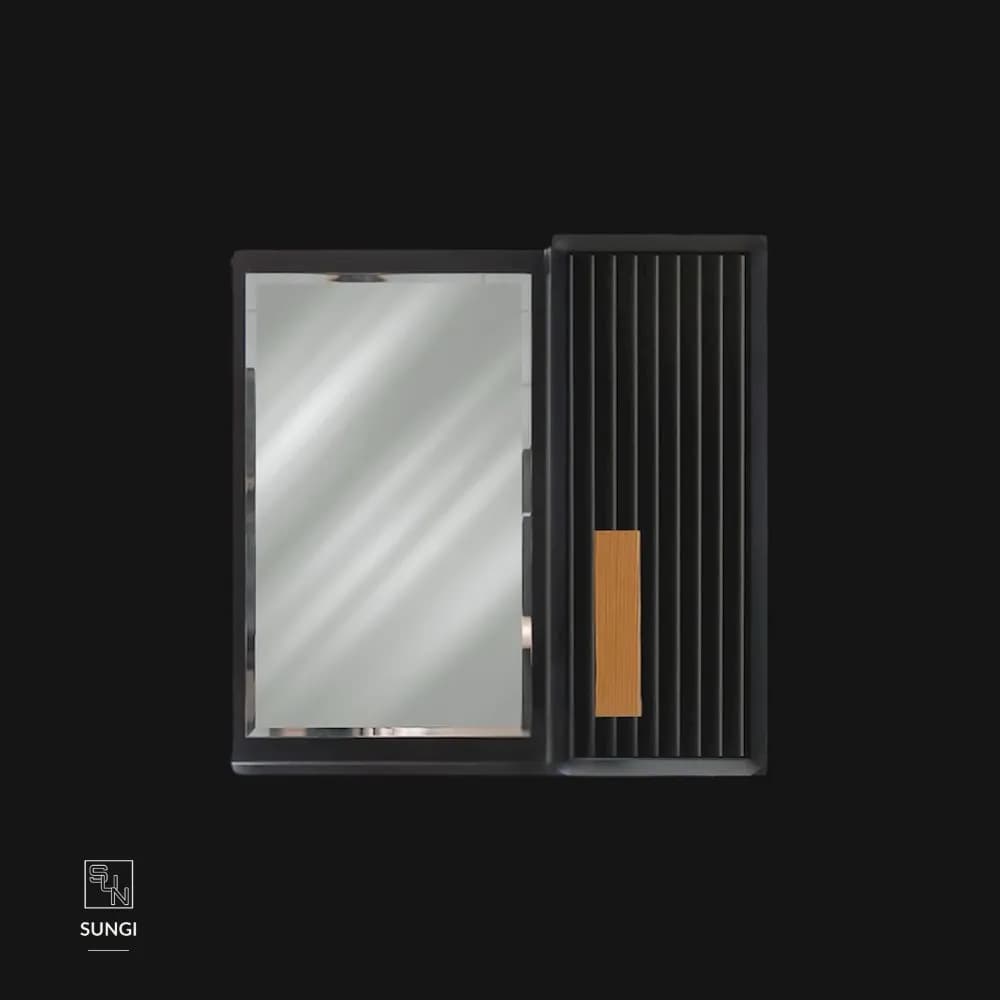 ست کابینت و روشویی بی اس سی مدل پخی مشکی کد 250 — تصویر ۳