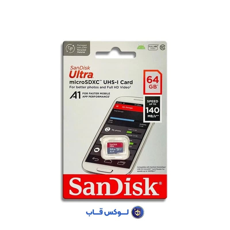 کارت حافظه microSDXC UHS-I سن دیسک 64 گیگابایت — تصویر ۴