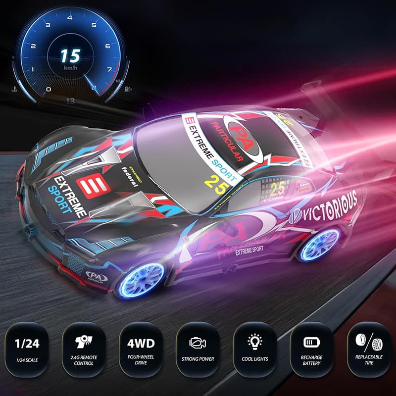 ماشین سوپر GT RC Drift 1:16 ماشین مسابقه ورزشی دیریفت — تصویر ۱۲