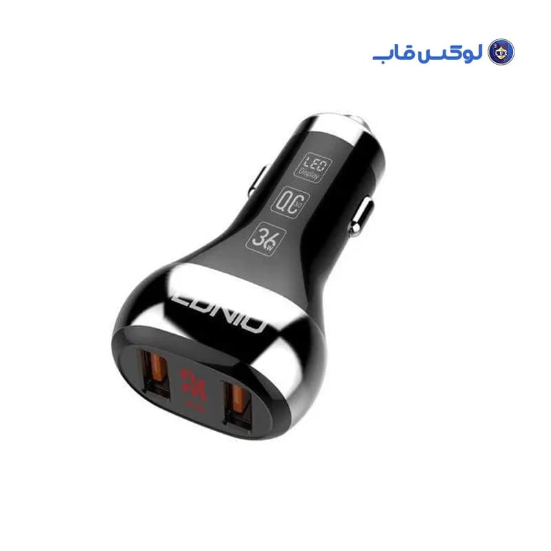 شارژر فندکی 36 وات LDNIO مدل C2 با کابل تبدیل TYPE-C — تصویر ۴