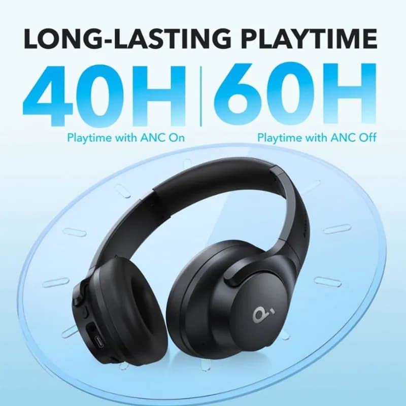 هدفون بلوتوثی ANKER مدل Soundcore Q20i با نویز کنسلینگ فعال (ANC) — تصویر ۱۱