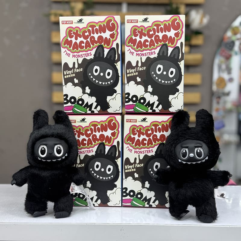 عروسک لبوبو مشکی ماکارون Black Labubu