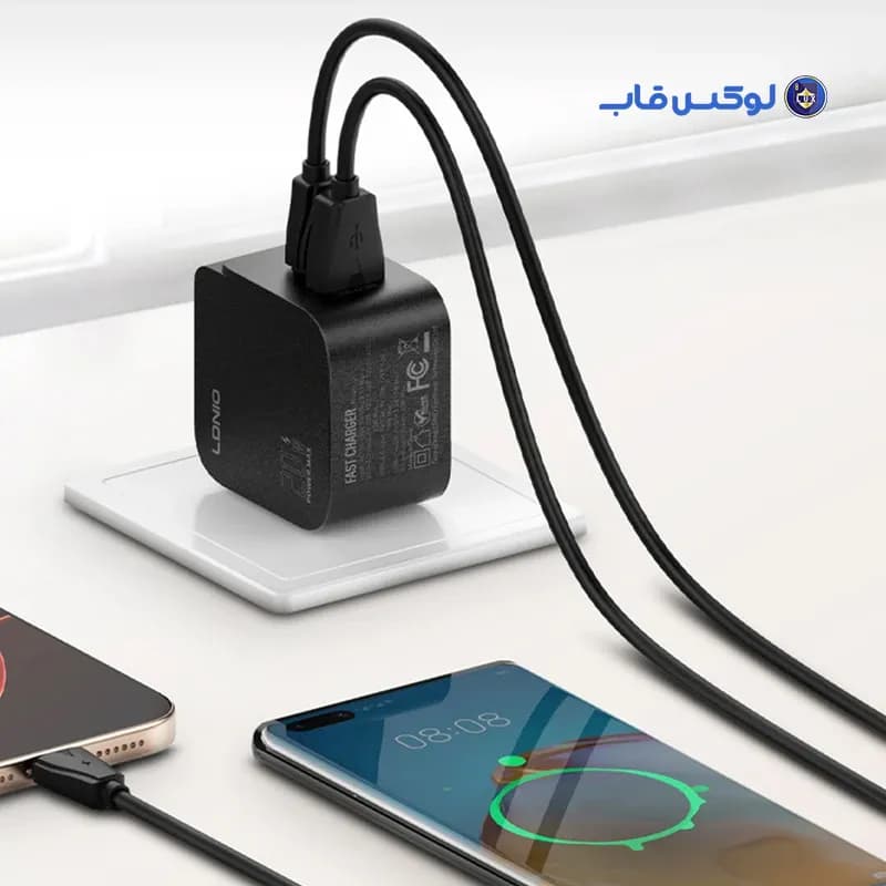 آداپتور فست شارژ 20W دو پورت LDNIO مدل Q1 — تصویر ۷