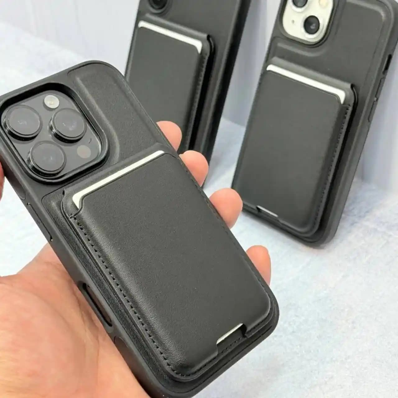 قاب Wallet Case چرمی ولت دار استندشو برای آیفون 13 پرومکس — تصویر ۴