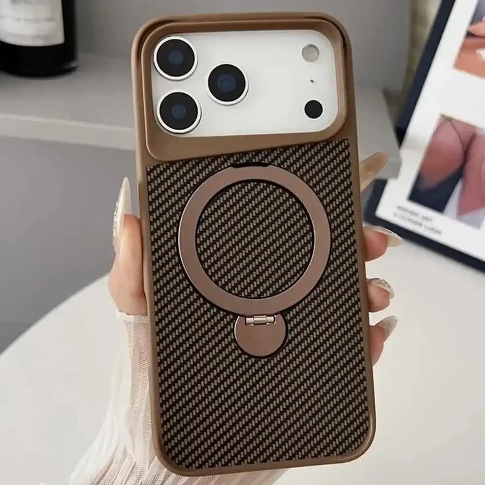 قاب Carbon Fiber استند دار برای IPhone 13/14 — تصویر ۴