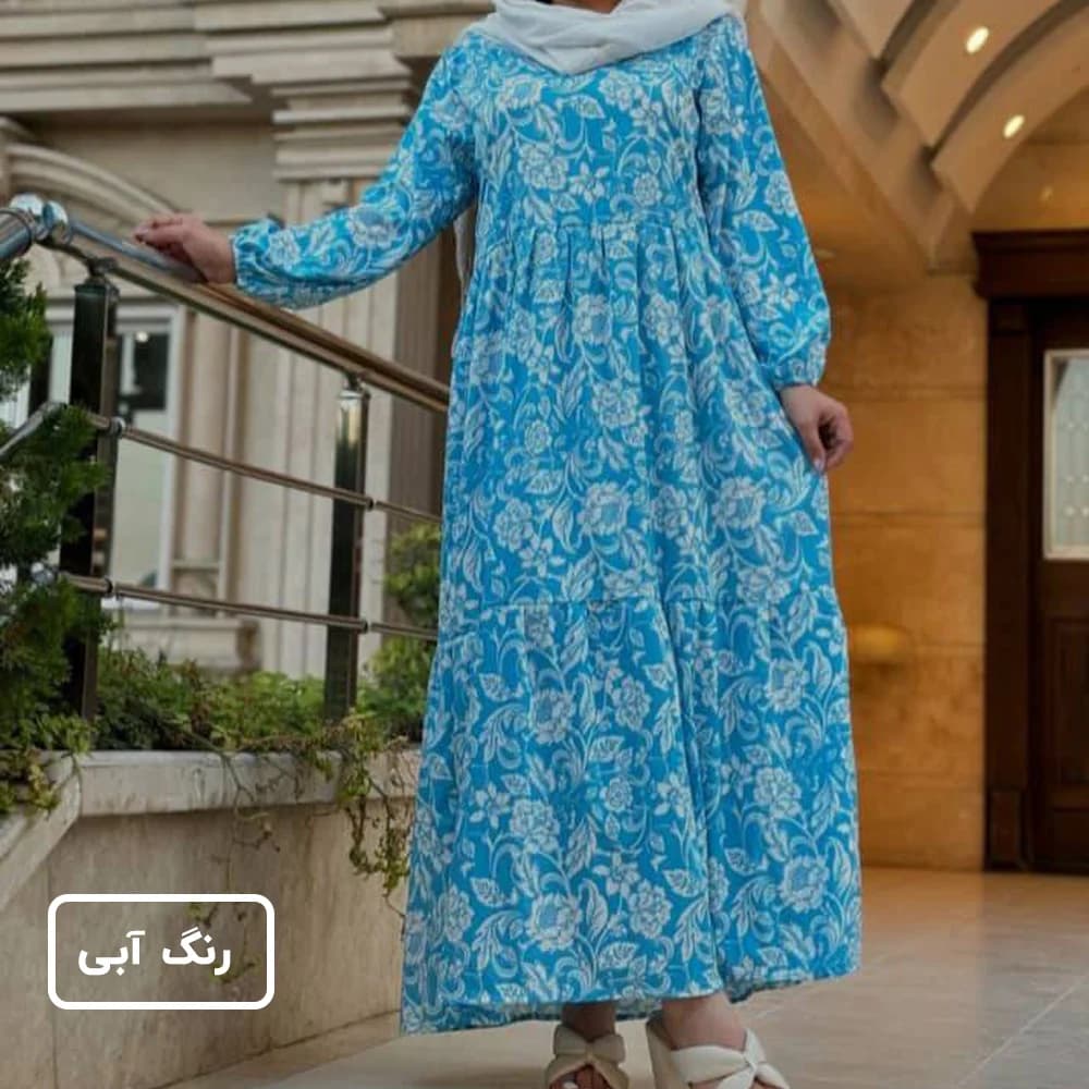 پیراهن ساحلی طرح فلور آتی | وارداتی شیک (فری‌سایز ۳۸ تا ۴۸) — تصویر ۷