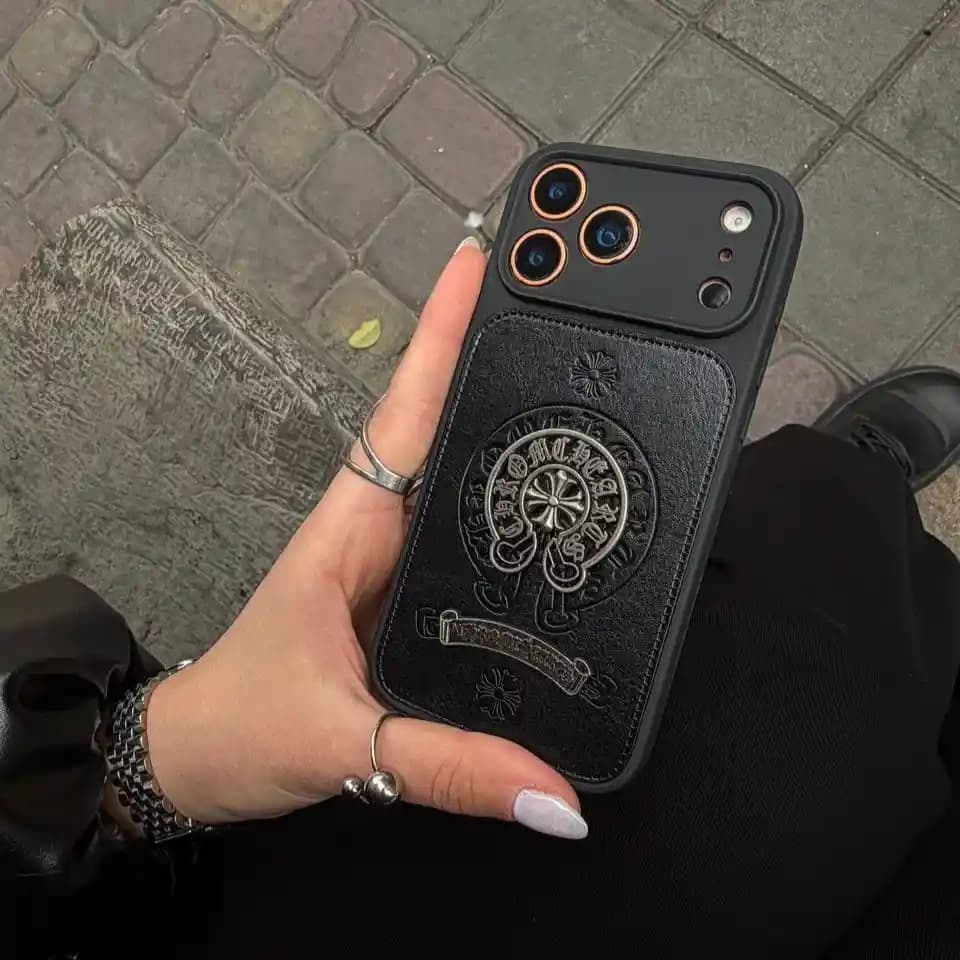 قاب طرح نعل اسب مدل Chrome Hearts برای IPhone 16 Promax — تصویر ۲