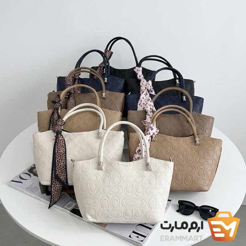 کیف زنانه Coach ترند | پارچه ایفل وارداتی و یراق رنگ ثابت — تصویر ۴