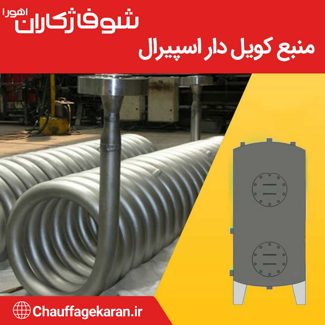 منبع کوئل دار اسپیرال 1200 لیتری با ضخامت ورق عدسی 5 میل — تصویر ۲