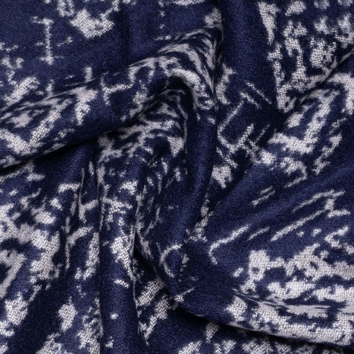 شال گردن موهر طرح لوزي محو SHA35 سرمه اي زرشكي — تصویر ۴